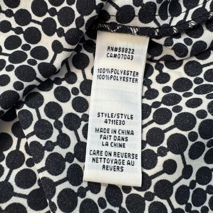Max Studio Women Halter Top Size Small  Geometric Print Black Beige Sleeveless