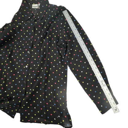 Liz Baker Women's 2-Piece Set Size 16W Black Polka Dot Blouse and Tank NWOT