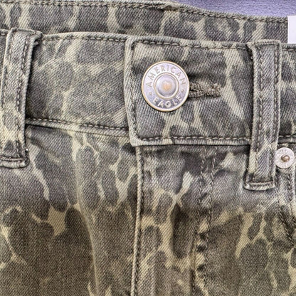 American Eagle Next Level Ladies Mini Skirt Sz 4 Stretch Camouflage Hi Rise