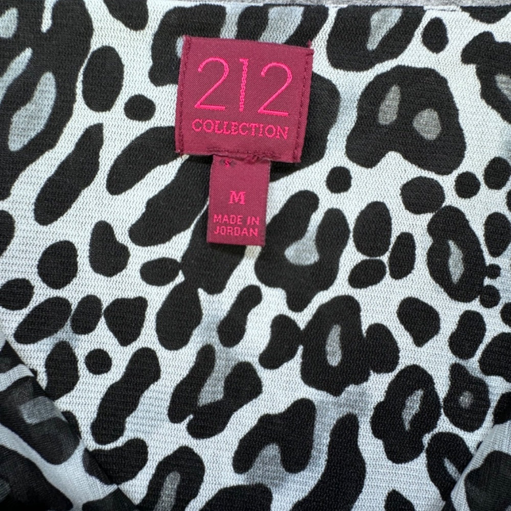 212 Collection Tank Top Women Sz Medium cowl neckline leopard print