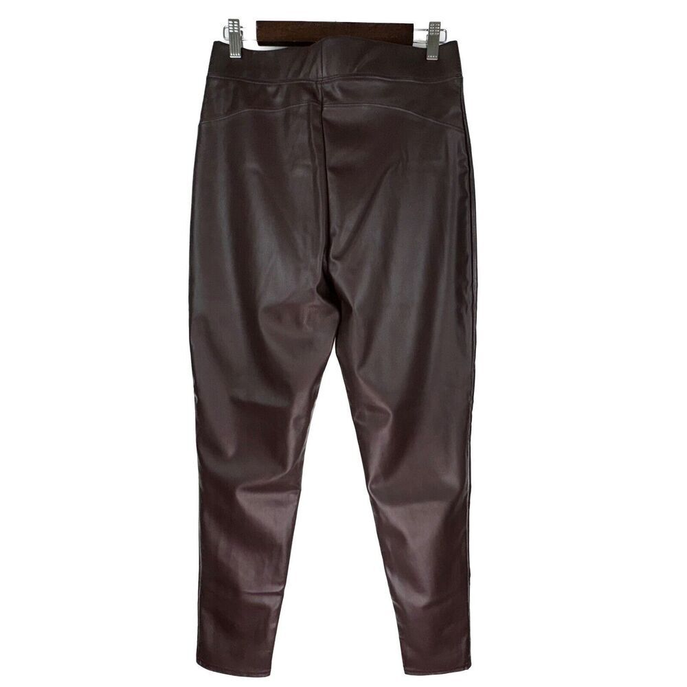 Thread & Others Jeggins Sz L Maroon Faux Leather High Rise Skinny