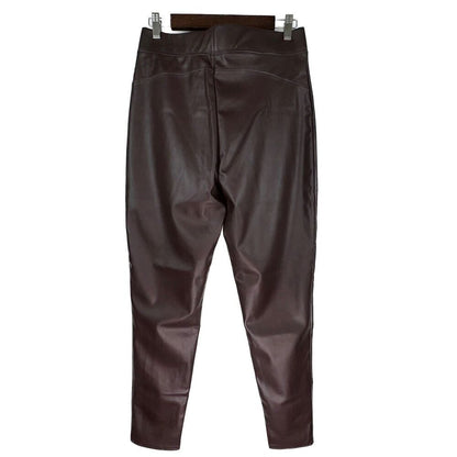 Thread & Others Jeggins Sz L Maroon Faux Leather High Rise Skinny