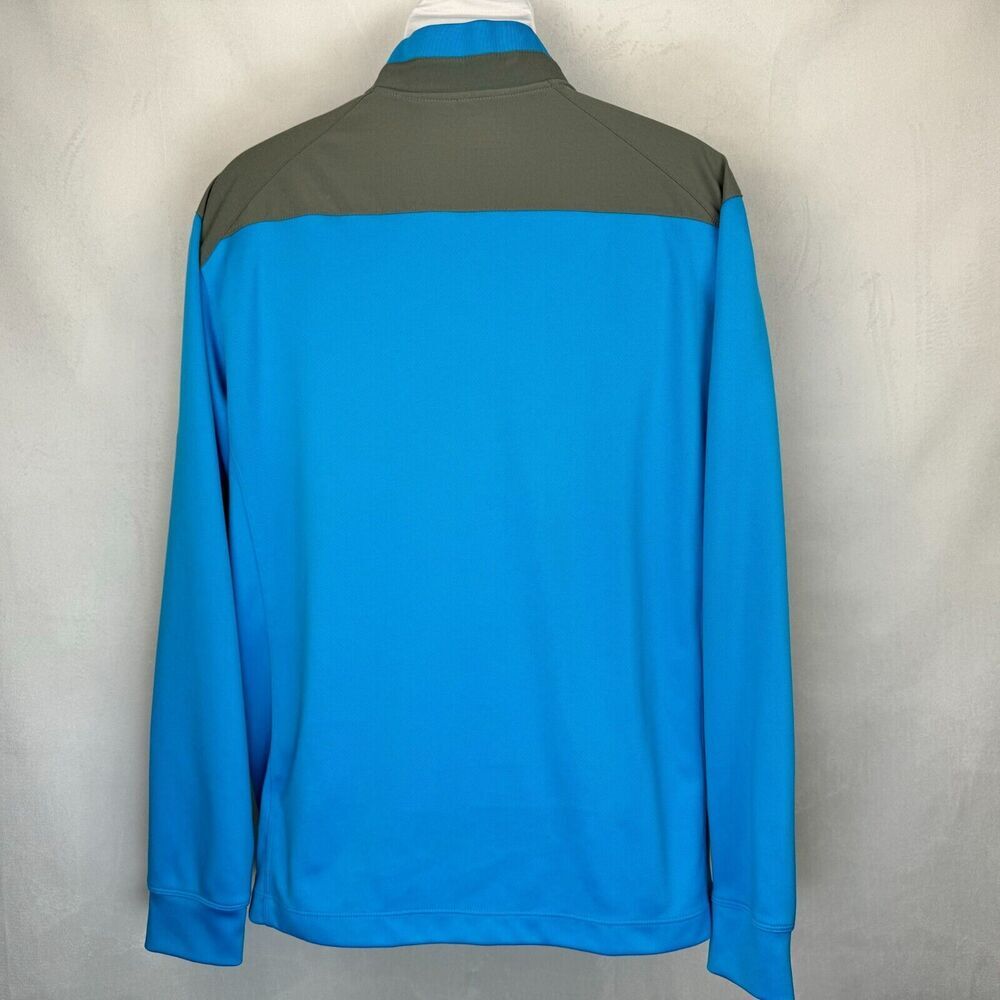 Nike Golf Dri-Fit Tour Performance Men Top Sz L 1/4 Zip Pullover Light Blue Gray