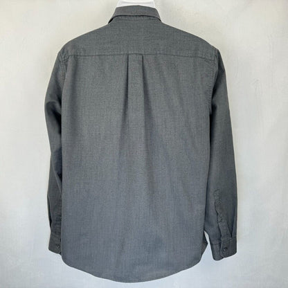 Eddie Bauer Men Shirt Sz M Long Sleeve Collar Button Down Front Pockets Gray