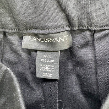 Lane Bryant Women Dress Pants Sz 14/16 NWOT Regular Black zippered front pockets