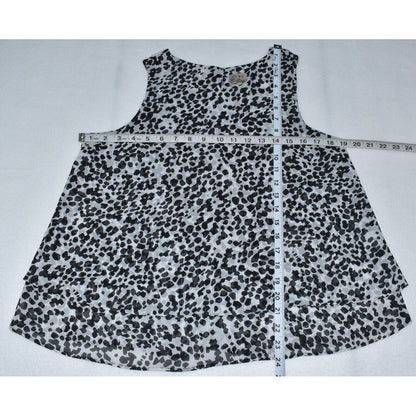 Como Vintage Sz S Shell Tank Layered Blouse White and Black