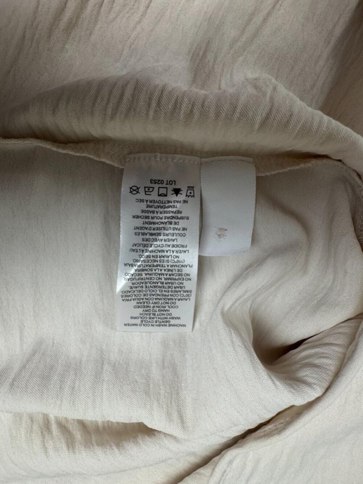 NWT Hilary Radley Beige Textured Short Sleeve Henley Top XL - B2252