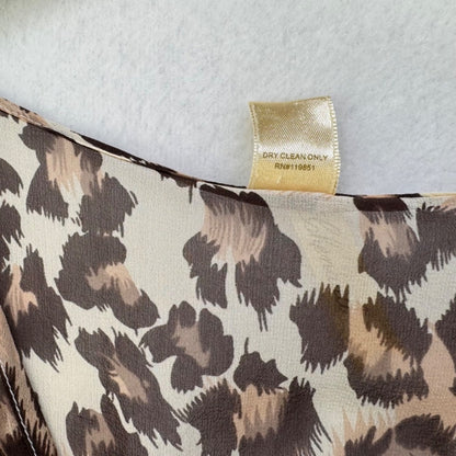 Chenault Ladies Silk Blouse Sz S 2-Piece Brown Beige Tan Solid brown Lining