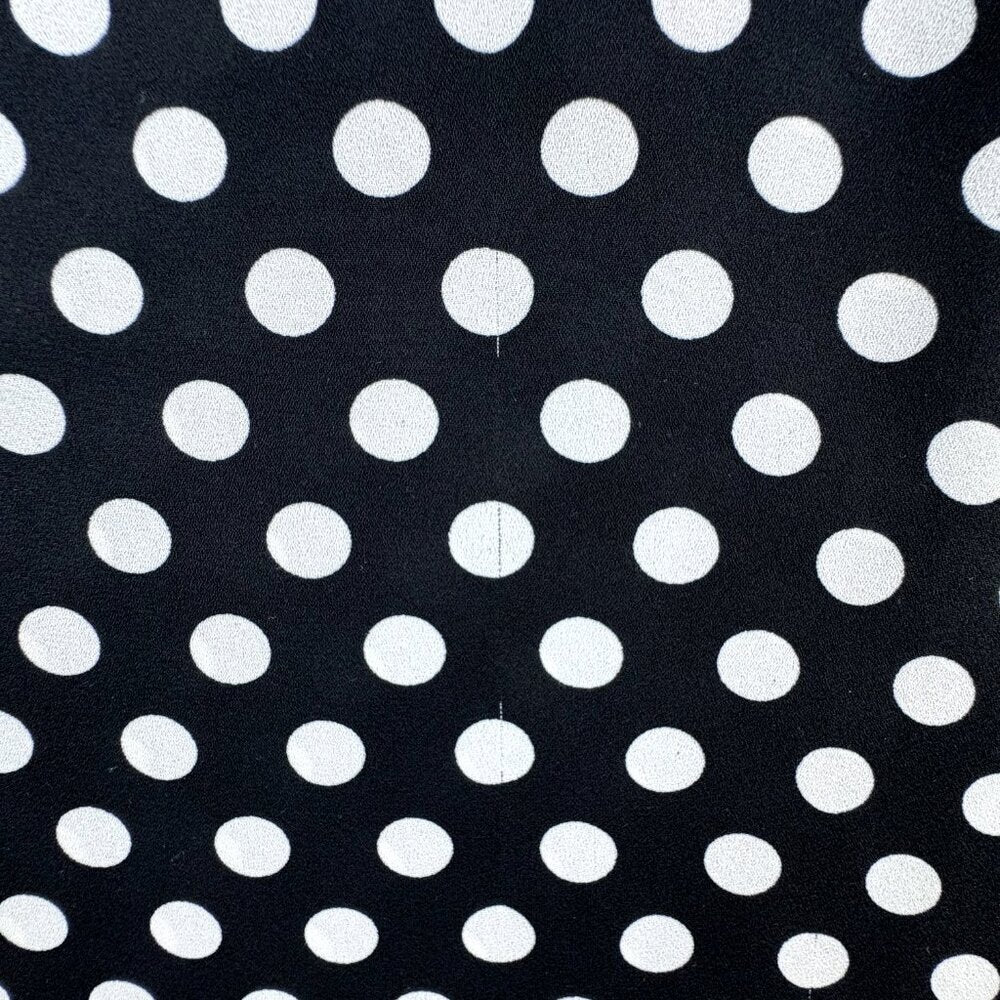 Daniel Rainn DR2 Top Womens Sz Small Black White Polka Dot Cap Sleeve Popover