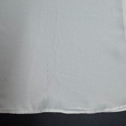 Zac & Rachel Top Sz M Sheer White Blouse Crochet Design On Front Sleeveless