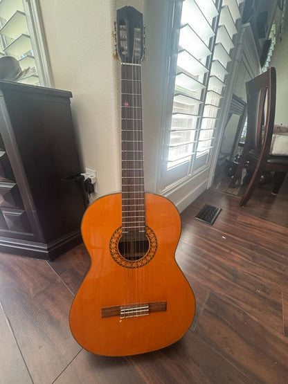 Vintage Carlos Model 236 acoustic classical guitar made in Korea, no case.