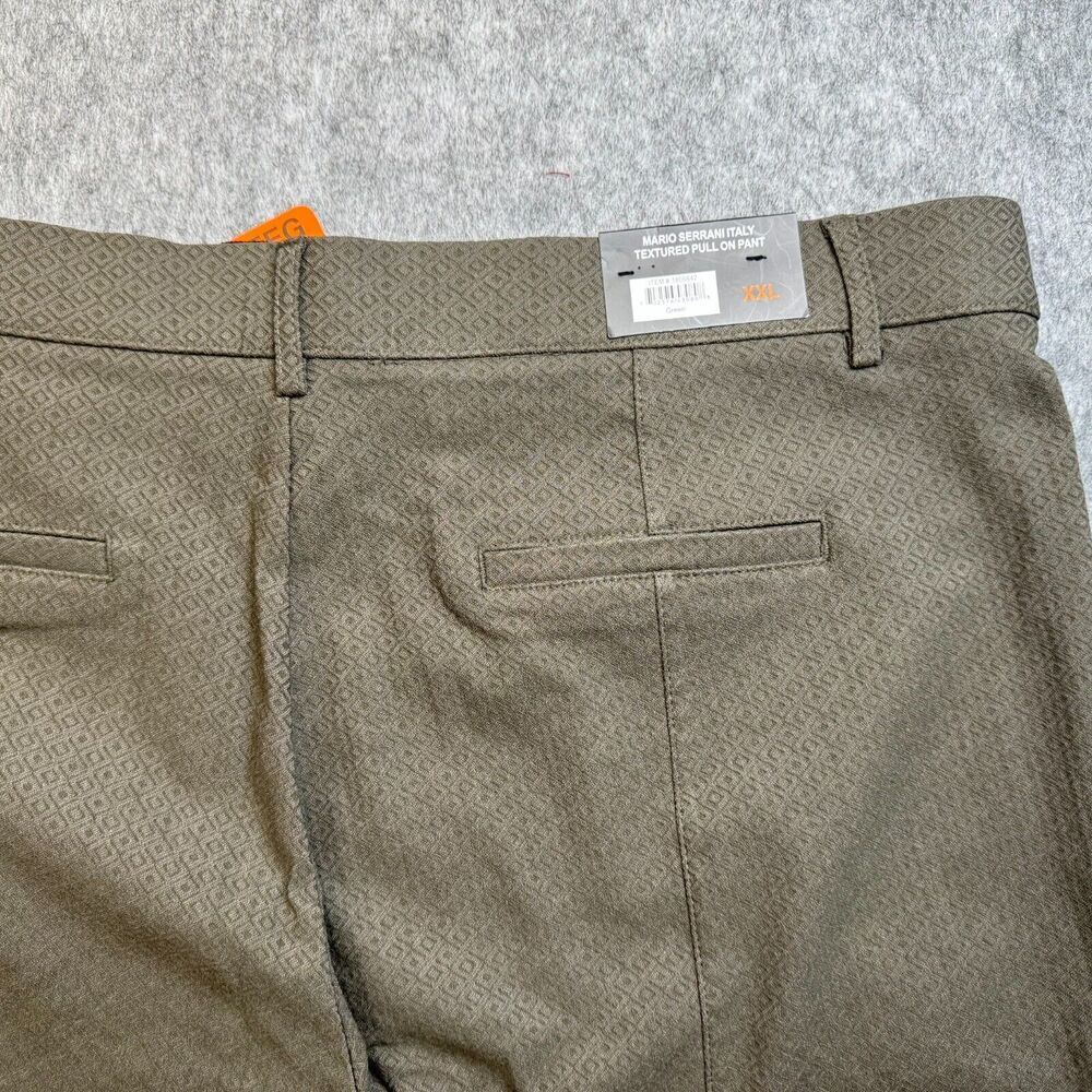Mario Serrani Ladies Sz XXL Green Textured Pull-On Pant NWT B2070