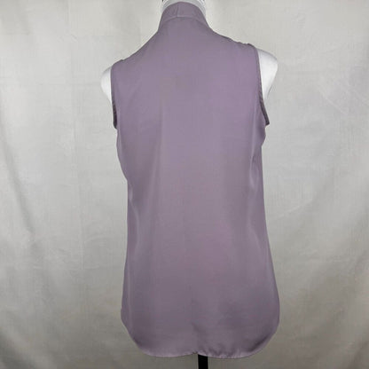 Rose + Olive Blouse Sz XS Lavender Sleeveless V-Neck pleated front