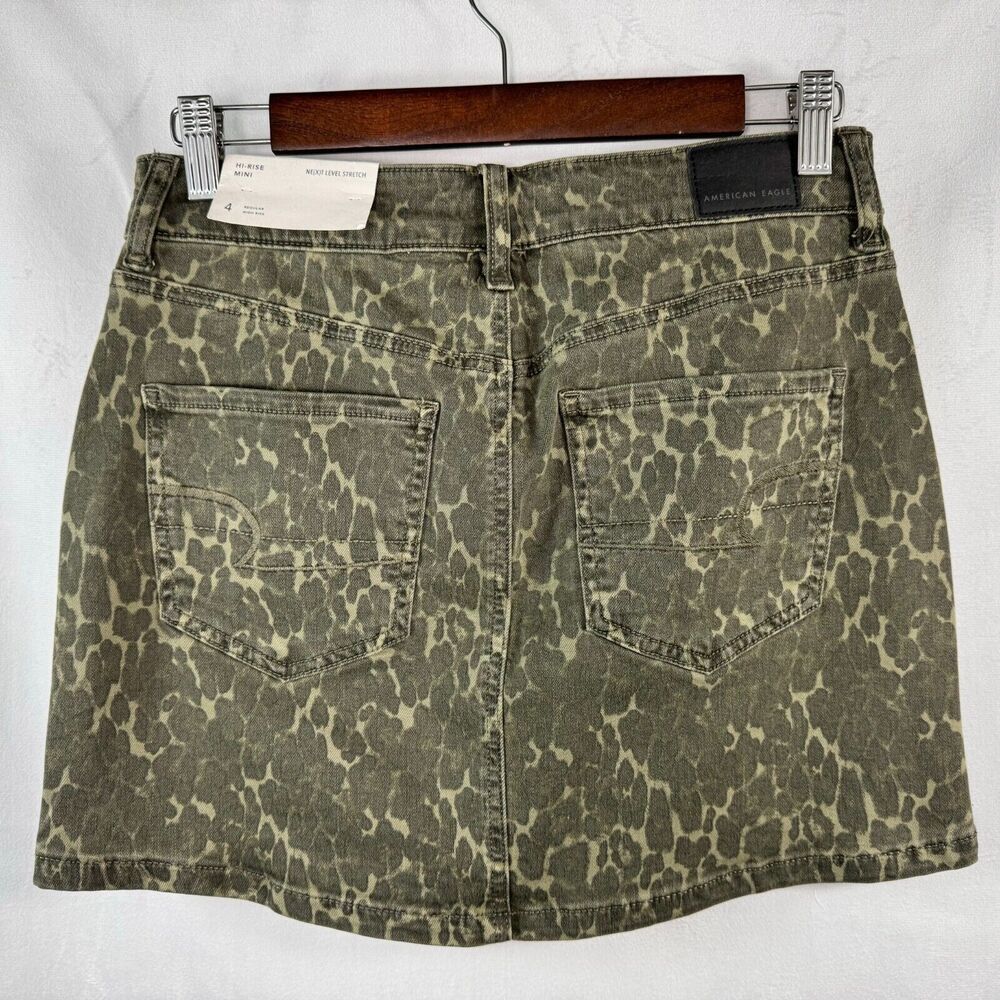 American Eagle Next Level Ladies Mini Skirt Sz 4 Stretch Camouflage Hi Rise