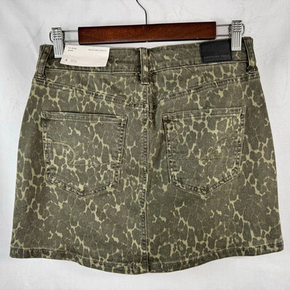 American Eagle Next Level Ladies Mini Skirt Sz 4 Stretch Camouflage Hi Rise