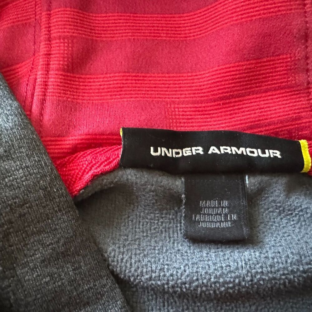 Under Armour Storm Men Hoodie Sz M Charcoal Sweatshirt Fleece Long Sleeve
