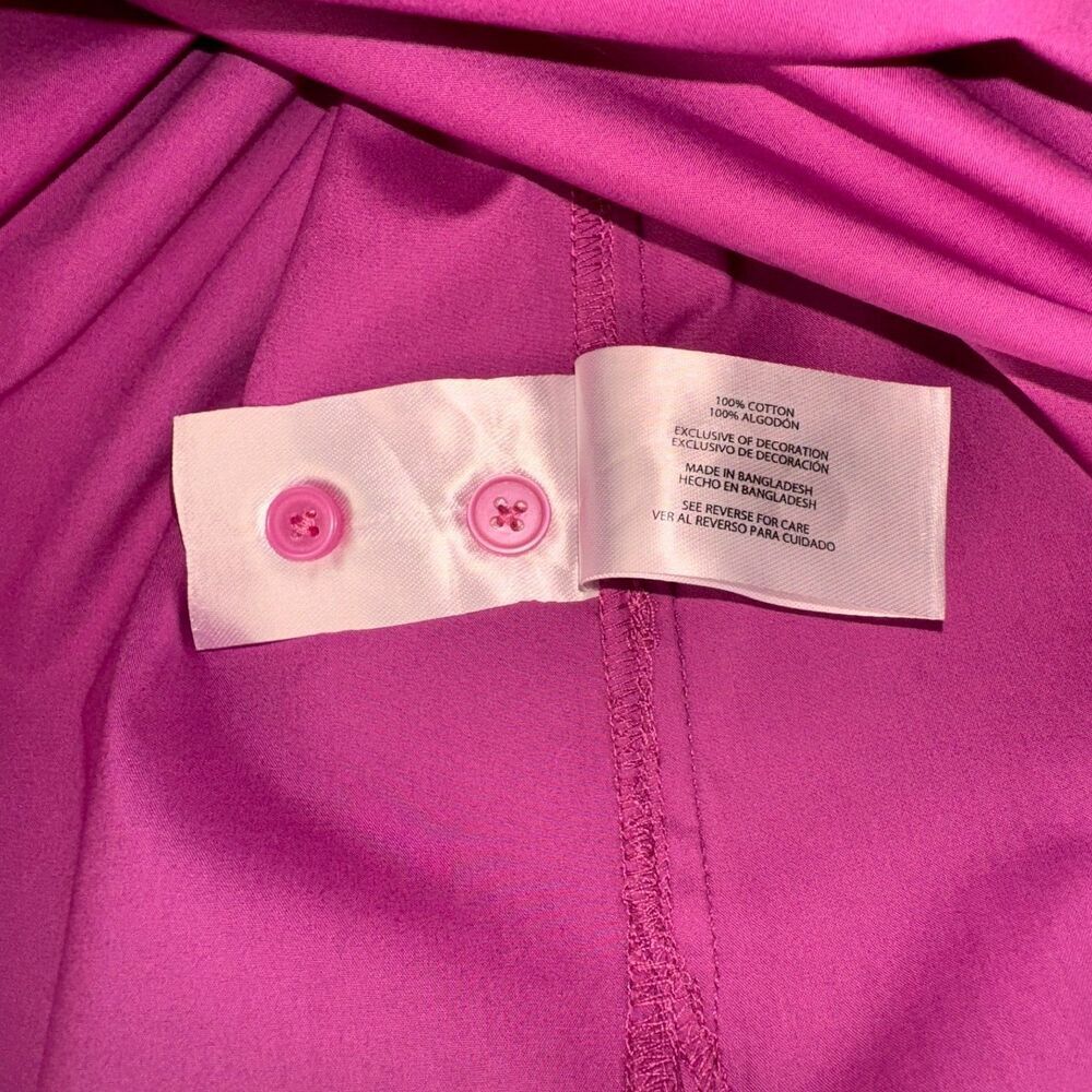 Banana Republic Blouse SZ XXL Oversized Long Sleeve Button Up Fucsia