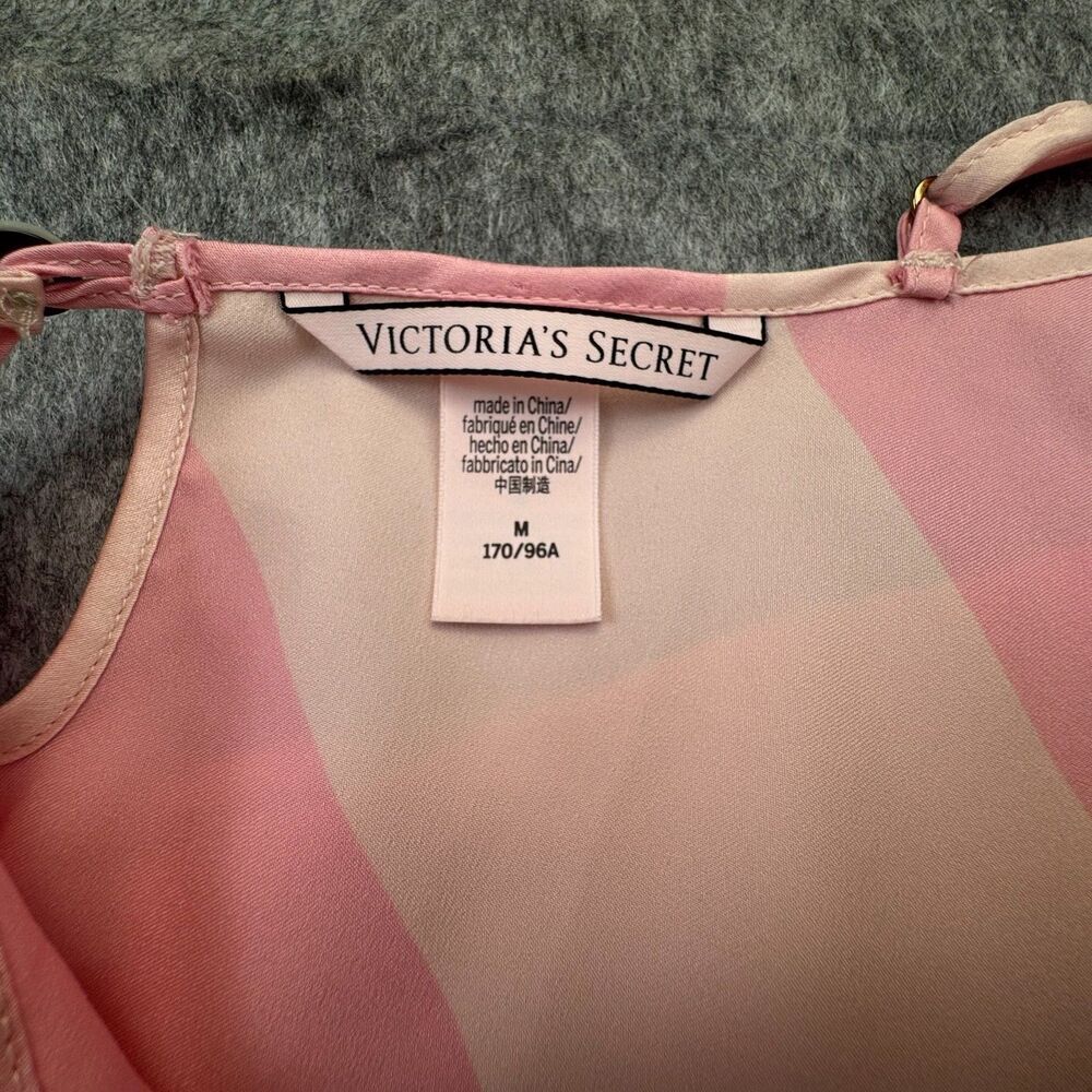 Victoria’s Secret Sz M Pink Stripe Camisole Satin Cropped