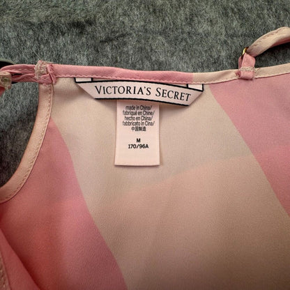 Victoria’s Secret Sz M Pink Stripe Camisole Satin Cropped