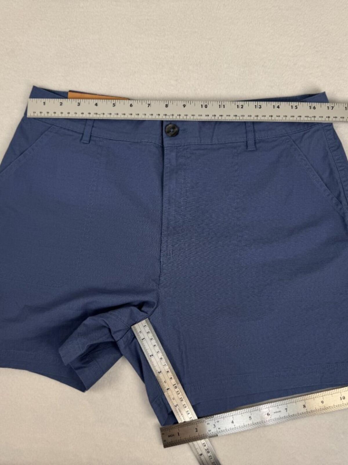 NWT Eddie Bauer Women's Ripstop Shorts Size 14 Blue Outdoor Hiking Travel B2250