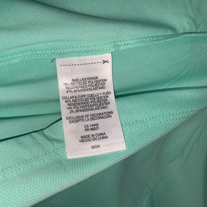 Mondetta Polo Sz S Women Green Active 1/4-Zip Short Sleeve Mesh