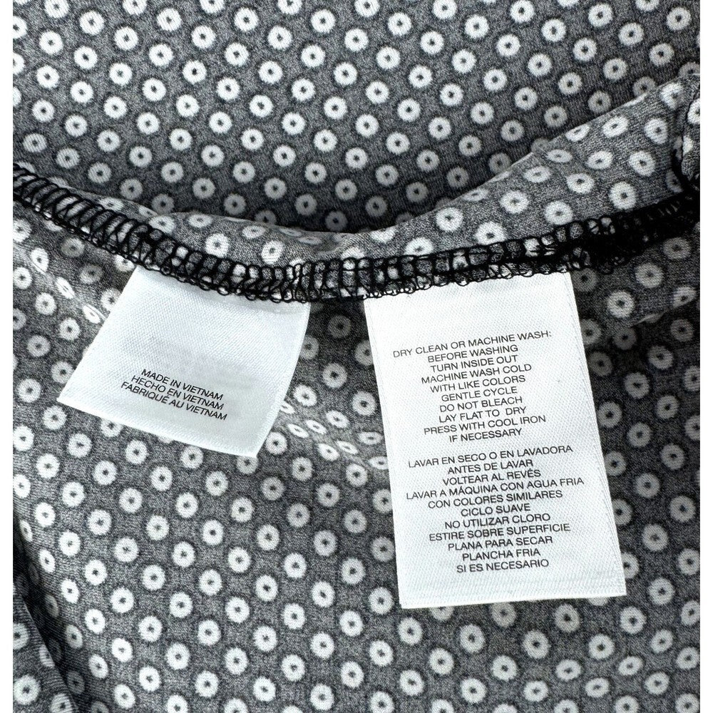 Anne Klein Top Sz 2X Black and white dots short sleeve