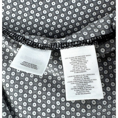Anne Klein Top Sz 2X Black and white dots short sleeve