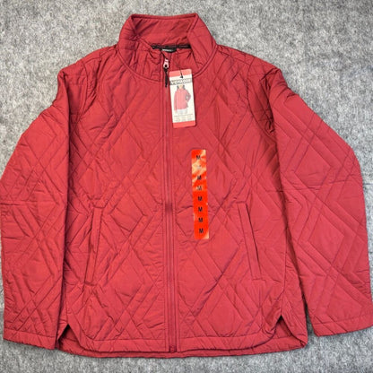 Voyager  Ladies Sz M Red Quilted Jacket Water Resistant Lightweight NWT B2061