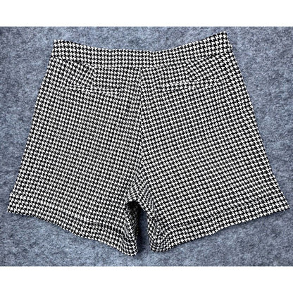 SOHO Women’s  Black & White Houndstooth Shorts w/ Pockets, Elastic - Size 6