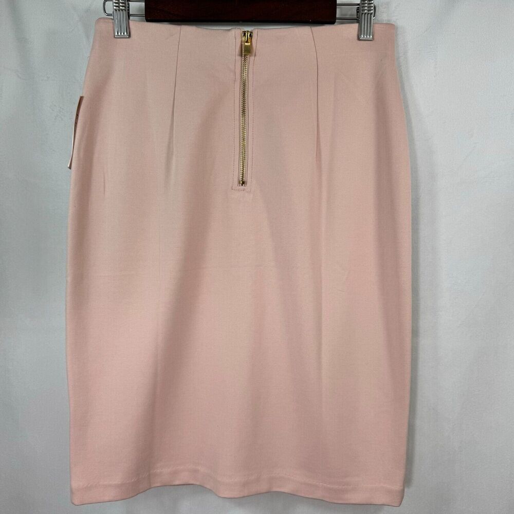 Philosophy Ladies Pencil Skirt Sz 2 Mid Length Dusty Pink Stretch