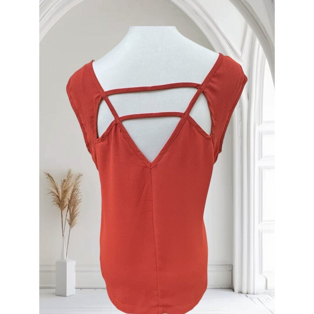 Love21 by Forever 21 Top Sz XS NWT Sheer Short Sleeve Cut Out