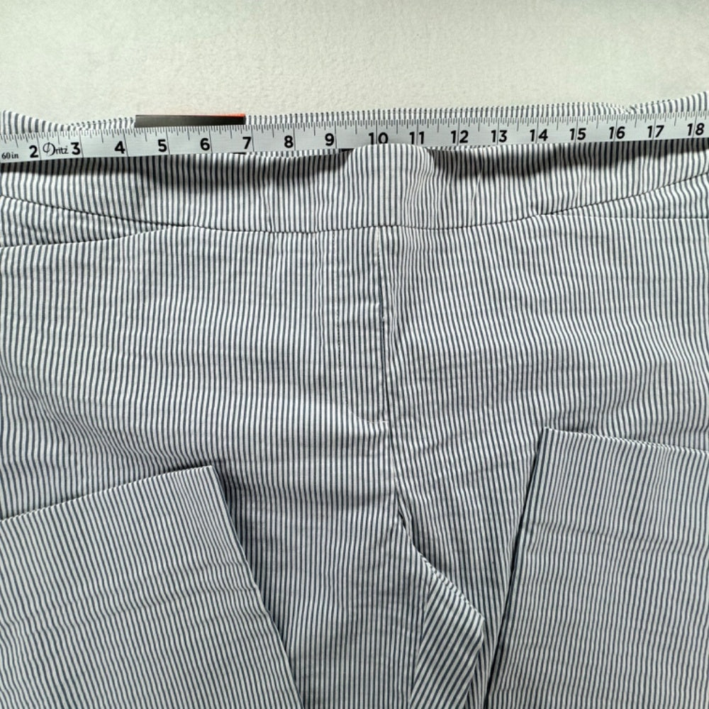 Hilary Radley Ladies Ankle Pant Sz XXL Off White Blue Pull-on