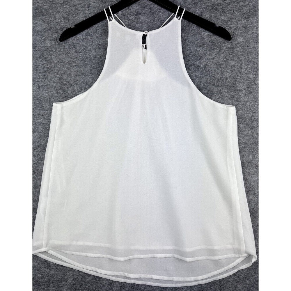 Naked Zebra Ladies Halter Blouse, Bead Embellished Front, Sleeveless, Size Large