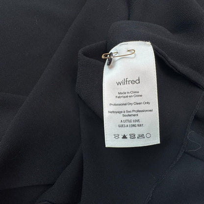 Wilfred Top Sz M Black Halter Cold Shoulder Knot Back Keyhole