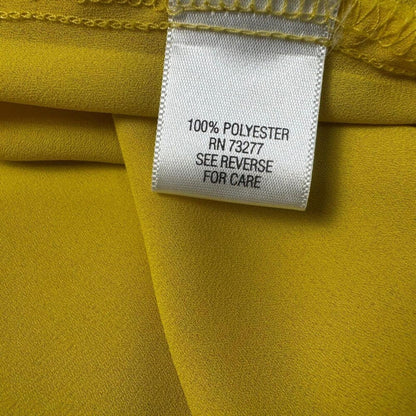 Apt 9 Women Sz S  Sheer Top Solid Yellow Adjustable Spaghetti Strap Chiffon