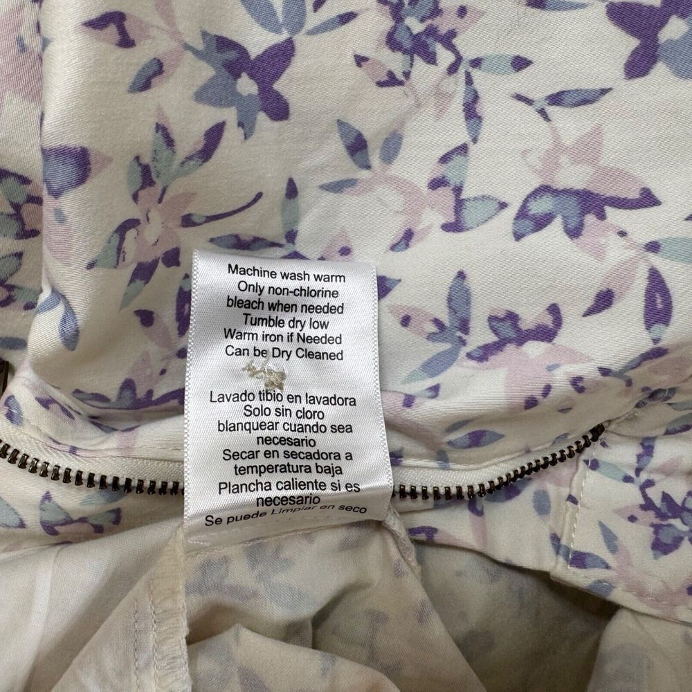 Jachs Girlfriend Women Sz XXL Shorts White Floral Chino Printed Midrise