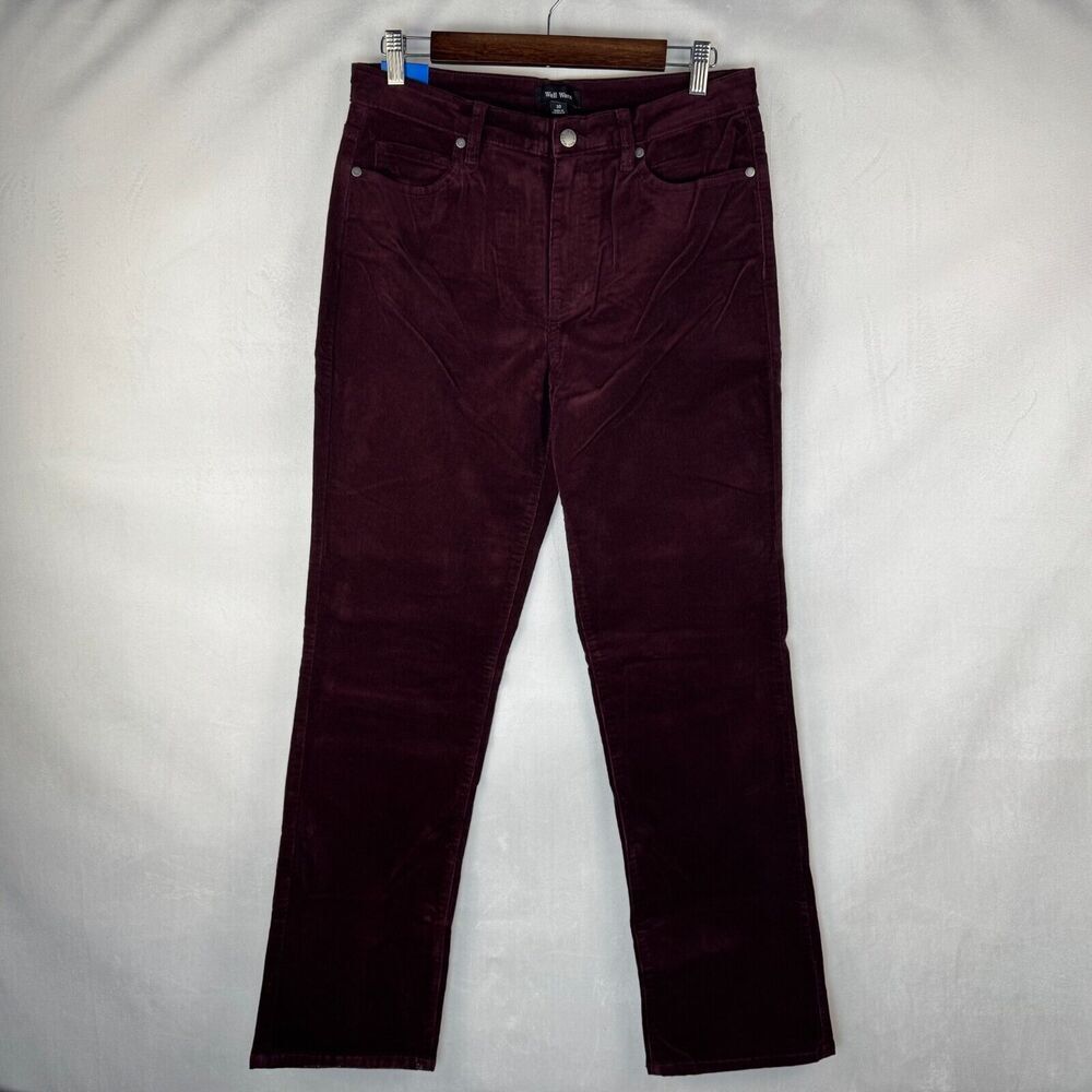 Well Worn Women Sz 10 Red Soft Corduroy Skinny Pants Stretch High Rise NWT B2013