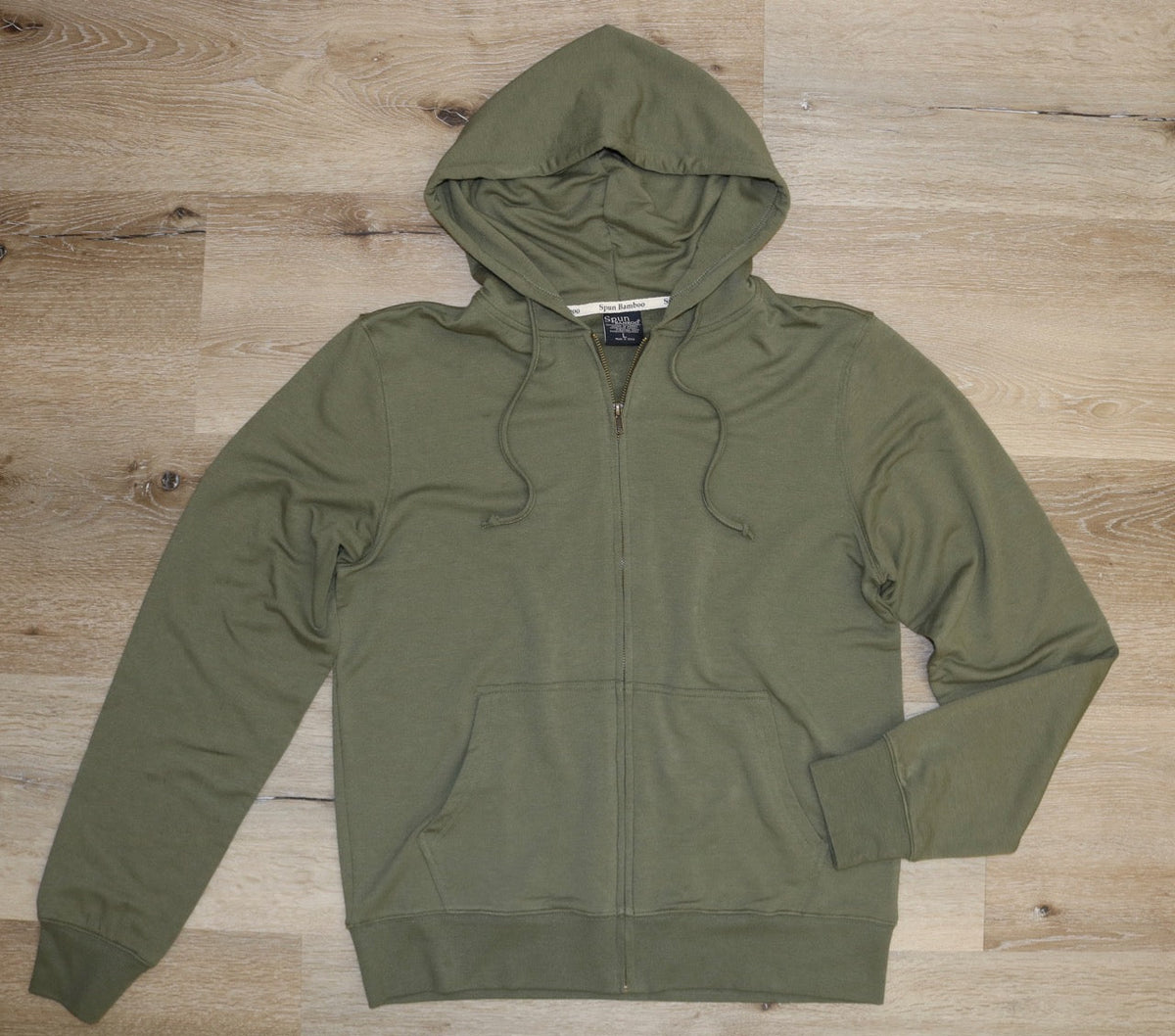 Spun Bamboo Men's Eco-Smart Bamboo Viscose Full-Zip Hoodie