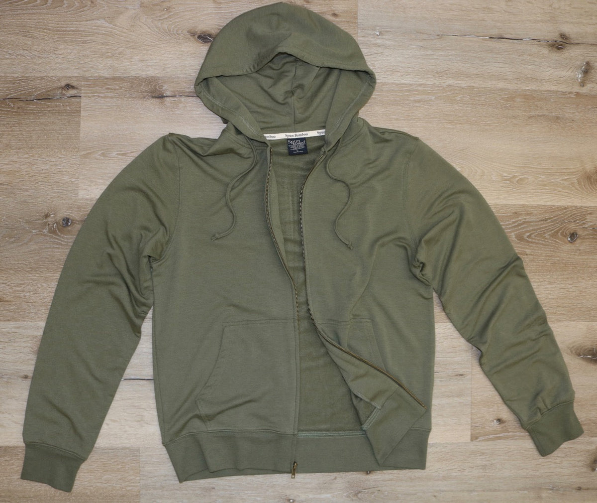 Spun Bamboo Men's Eco-Smart Bamboo Viscose Full-Zip Hoodie