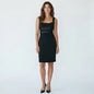 Jones New York Black Cocktail Dress Size 8 Satin Waist Detail Sleeveless