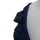 Cache Navy Blue One Shoulder Mermaid Formal Gown Sz 10 Satin Evening Prom Dress