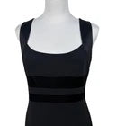 Jones New York Black Cocktail Dress Size 8 Satin Waist Detail Sleeveless