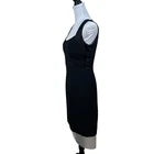 Jones New York Black Cocktail Dress Size 8 Satin Waist Detail Sleeveless