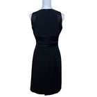 Jones New York Black Cocktail Dress Size 8 Satin Waist Detail Sleeveless