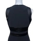 Jones New York Black Cocktail Dress Size 8 Satin Waist Detail Sleeveless