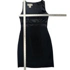 Jones New York Black Cocktail Dress Size 8 Satin Waist Detail Sleeveless