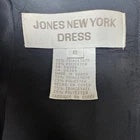 Jones New York Black Cocktail Dress Size 8 Satin Waist Detail Sleeveless