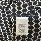 Candies Women Halter Top Sz XS Black White Geometric Print Sleeveless Lace Trim
