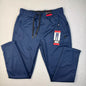 Spyder Active Men Sz M Blue Knit Jogger Pant Dual Side Zipper Pockets