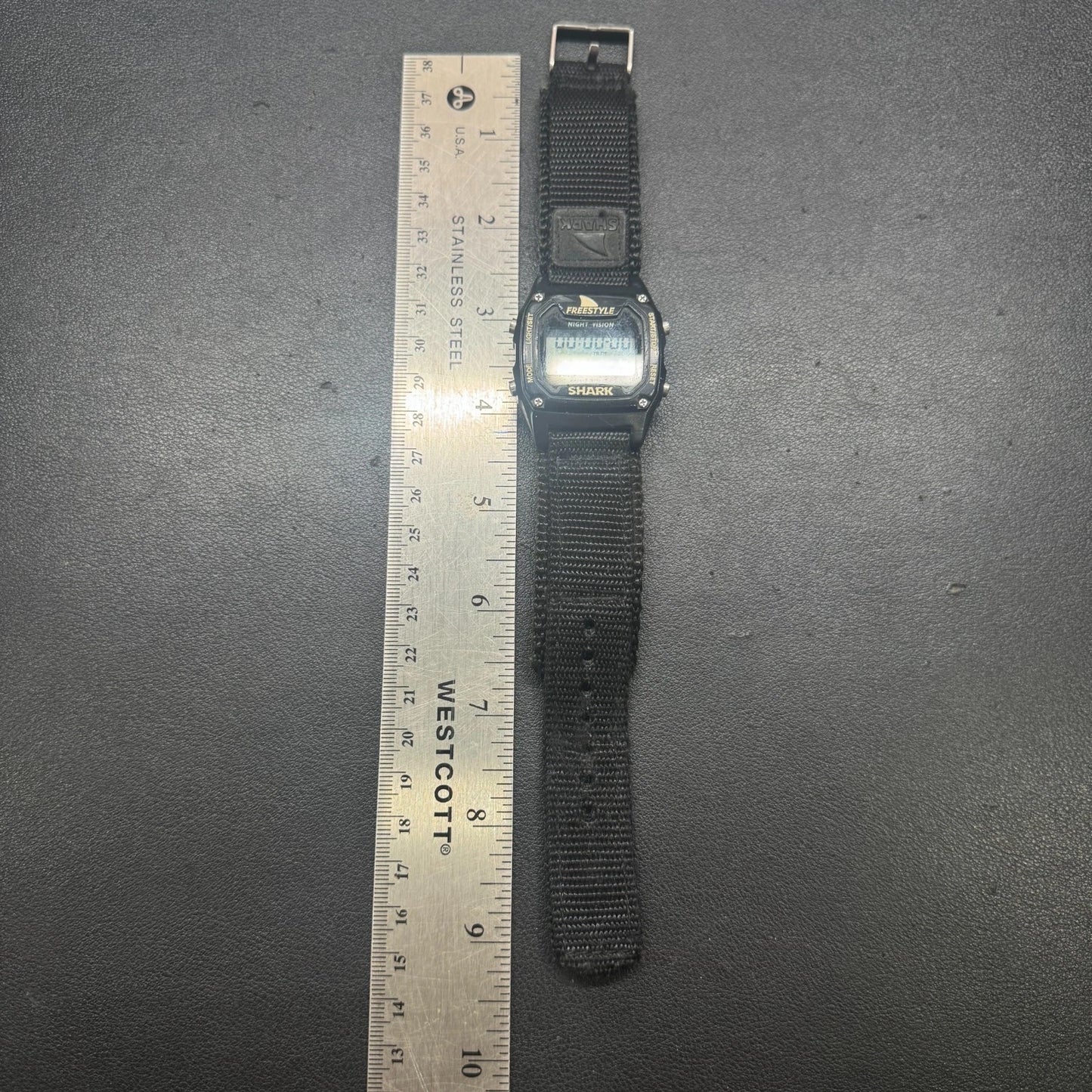 Freestyle Shark Performance Timing 706 Digital Watch Black Nylon Strap Runs